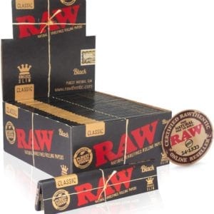 Raw Black King Size Slim 50 Booklet 32 Leaves