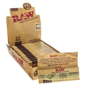 Raw Classic Paper 1 1/4 24 Booklets/50 Leaves
